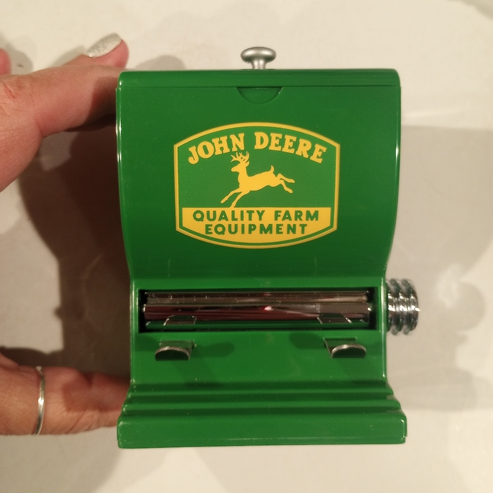 John Deere Green Metal Tape Dispenser